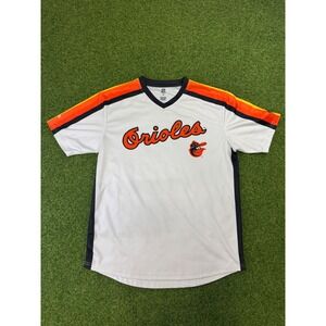 Baltimore Orioles Cooperstown Collection Stitches Jersey White Orange Mens Large